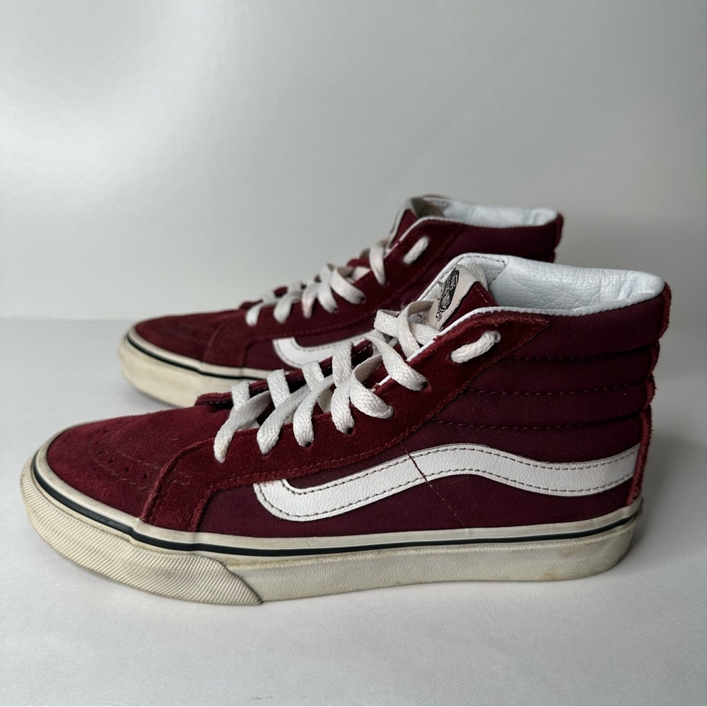 Vans Burgundy High-Top Sneakers